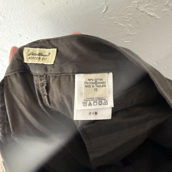 Eddie Bauer Pants 12 Brown Mercer Fit Stretch Trouser Flare Career Casual Preppy - Picture 8 of 8